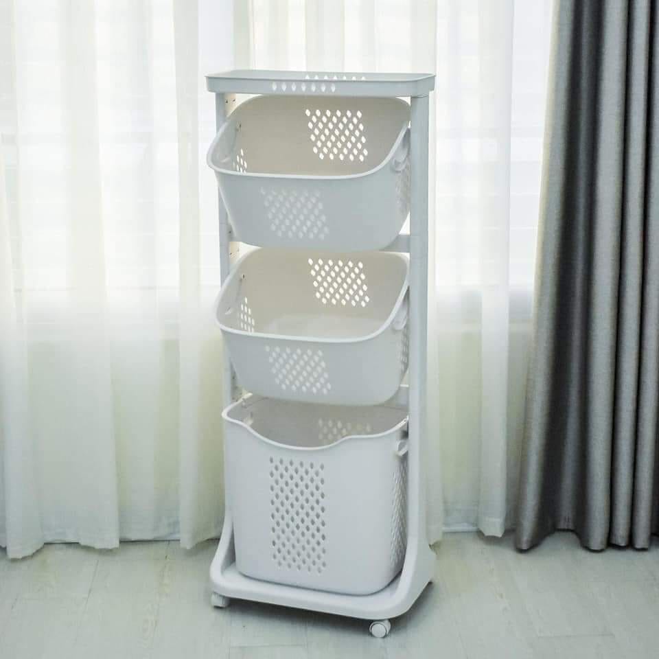 Kệ Đựng Đồ 4 Tầng Cho Mẹ và Bé Plactic Việt Nhật