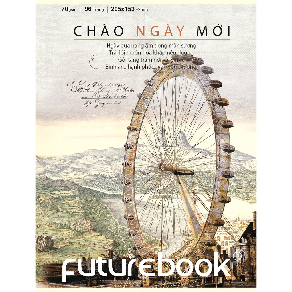 Tập Học Sinh Chào Ngày Mới Futurebook - 4 Ô Ly Vuông (20.5x15.3cm)