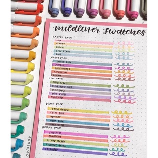 Bút Mildliner ( sét 5 bút )