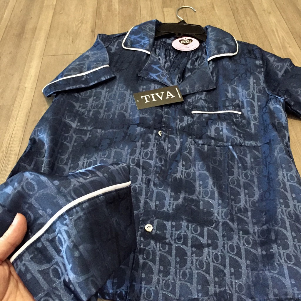 Đồ bộ set lụa gấm áo tay ngắn và quần dài nhiều màu