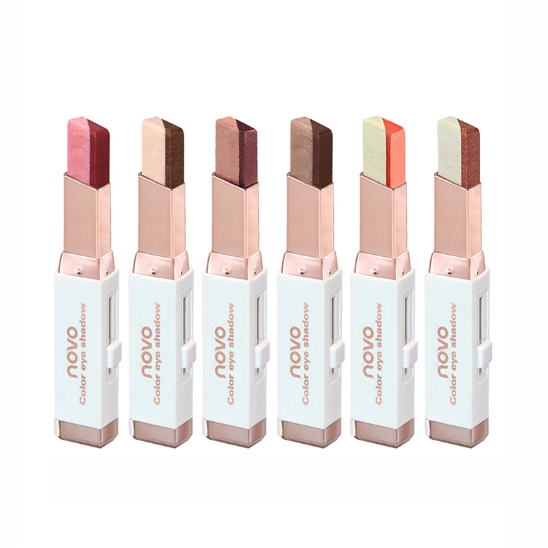 &lt;Ready Stock&gt;Makeup NOVO5099 Gradient Two-color Eyeshadow Stick Lazy Eyeshadow Students Eye-modified Eye Shadow Pen