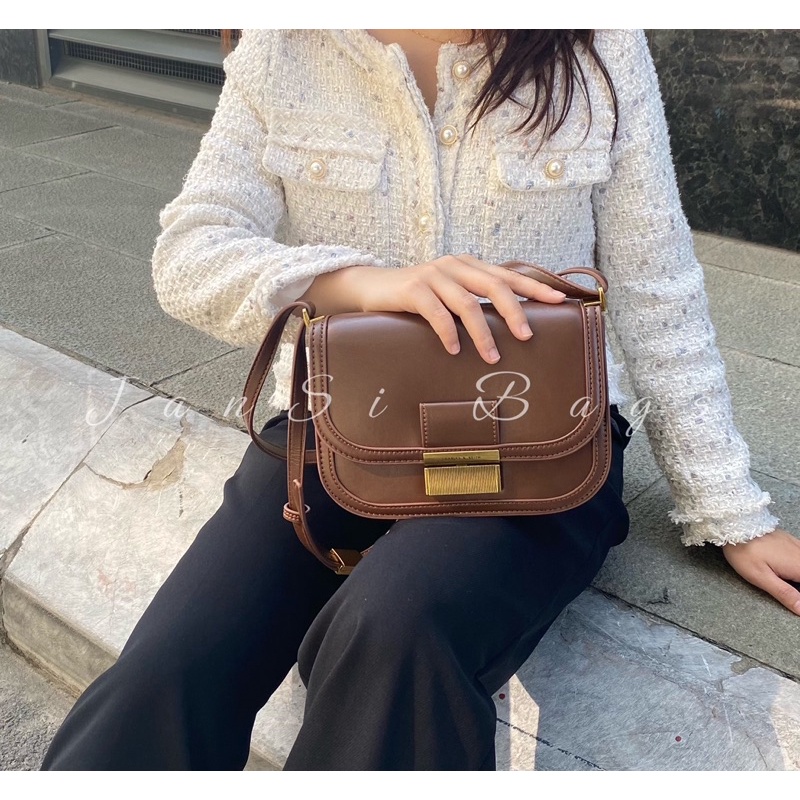 Túi xách đeo chéo JanSi, túi đeo vai kẹp nách basic khoá phím đàn likeaut sz22 -