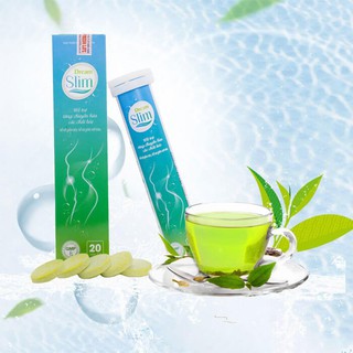 DREAM SLIM viên sủi giảm cân hiệu quả - Phù hợp với người béo bụng, cơ địa khó giảm - Hộp 1 tuýp 20 viên sủi