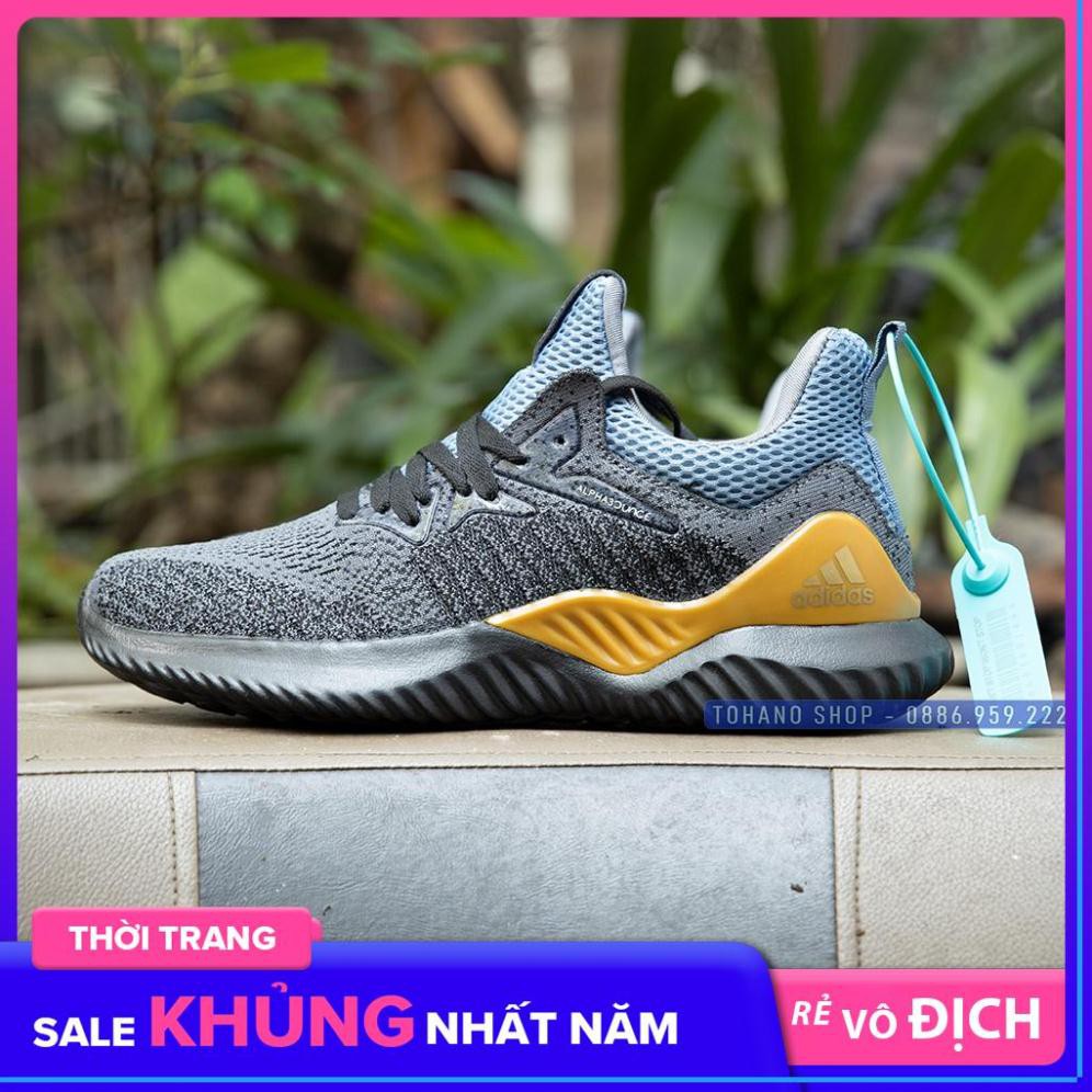 (Flat Sale) Giày Thể Thao Nam Alpha F28 Màu Đen Vàng