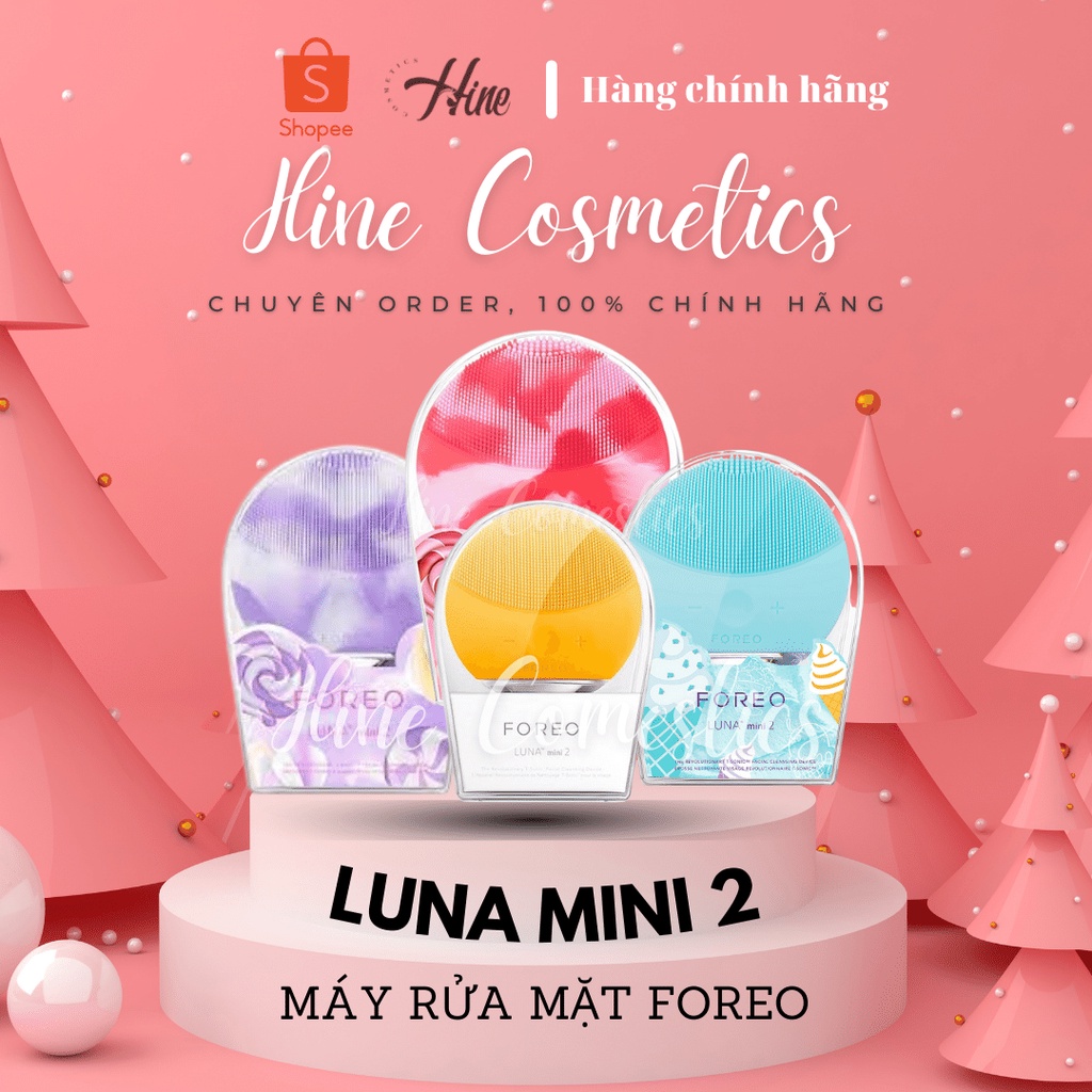 Máy rửa mặt Foreo Luna Mini 2 Lollipop bản Limited  loại bỏ bụi bẩn Hine Cosmetics