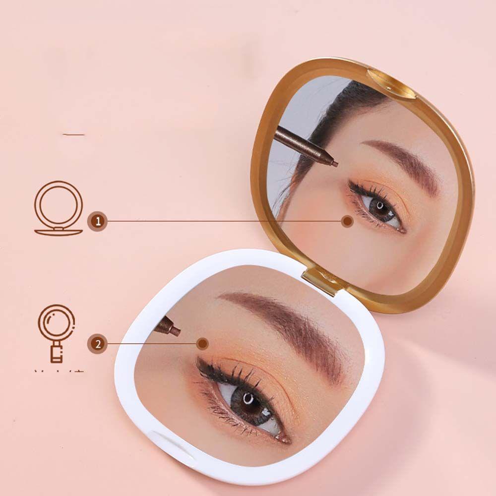 Gương Trang Điểm Hai Mặt Nhỏ Gọn Tiện Lợi Dành Cho Nữ