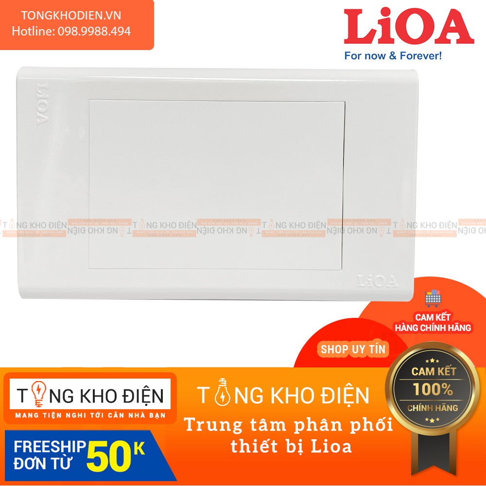 Mặt che trơn LiOA [CHÍNH HÃNG] Nhựa Trắng