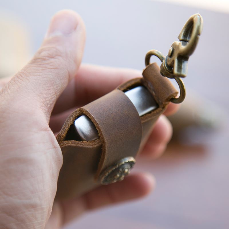 Bao Da Đựng Bật Lửa ZIPPO Có Móc Phong Cách Cổ Điển