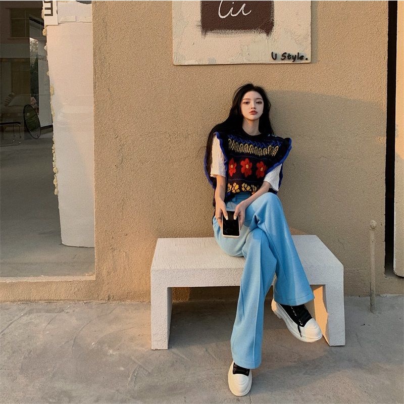 Áo Dệt Kim Mỏng Sát Nách Màu Đen Phong Cách Hàn Quốc Cho Nữ