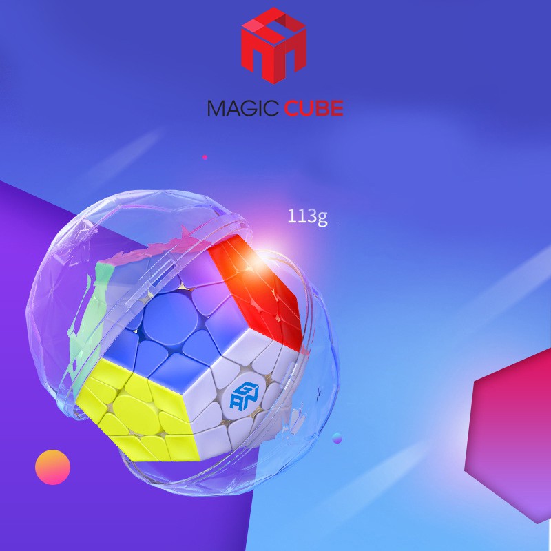 Rubik Nam Châm Bậc 5 GAN Elf Five Magic M Magnetic , Rubic Megaminx SPEED CUBE