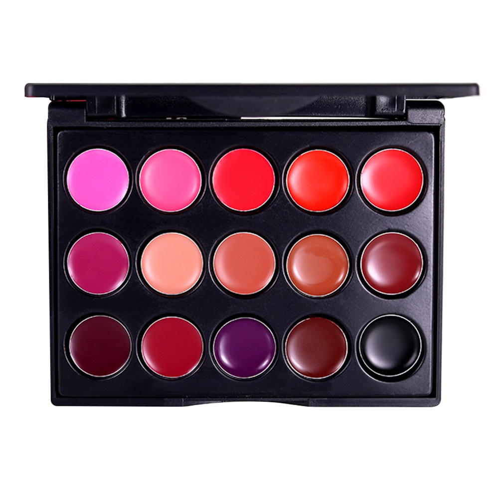 Bảng Son Môi Mini 15 Màu Ánh Nhũ Lâu Trôi Thời Trang Cho Nữ