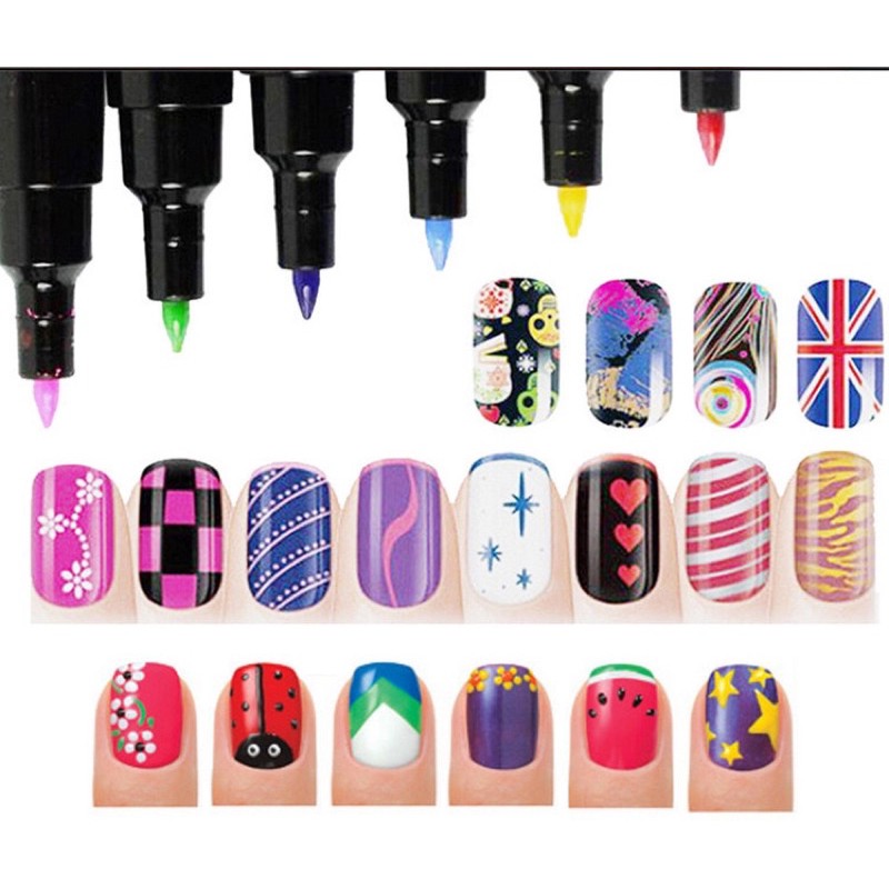 Bút mực vẽ móng tay nghê thuật DIY, bút vẽ trang trí móng nail chuyên nghiệp - Nail Xinh Shop