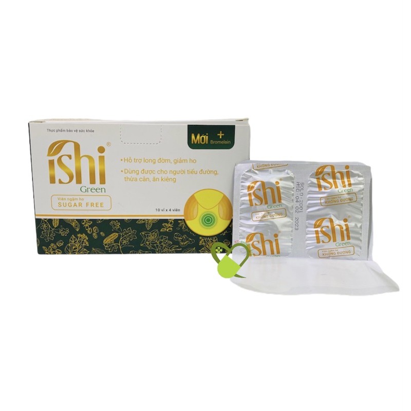 Viên ngậm Ishi Green - Giảm ho, long đàm - Vị thơm ngon - Vĩ 4 viên | BigBuy360 - bigbuy360.vn