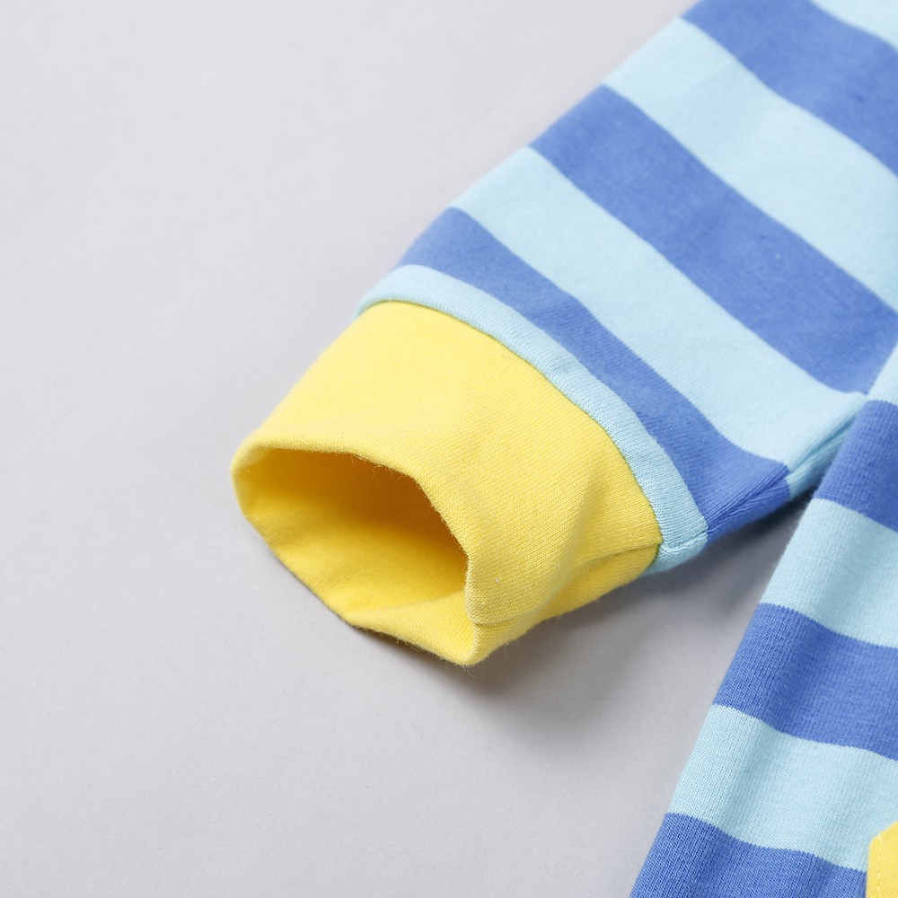 🧨 Yoyosow 🧨 Áo Liền Quần Họa Tiết Kẻ Sọc Thoải Mái Thời Trang Mùa Thu Cho Bé Trai 0-2 Tuổi | BigBuy360 - bigbuy360.vn