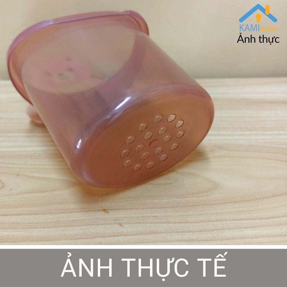Cốc đựng bàn chải kem đánh răng gắn tường có lỗ thoát nước hình gấu KM 70059