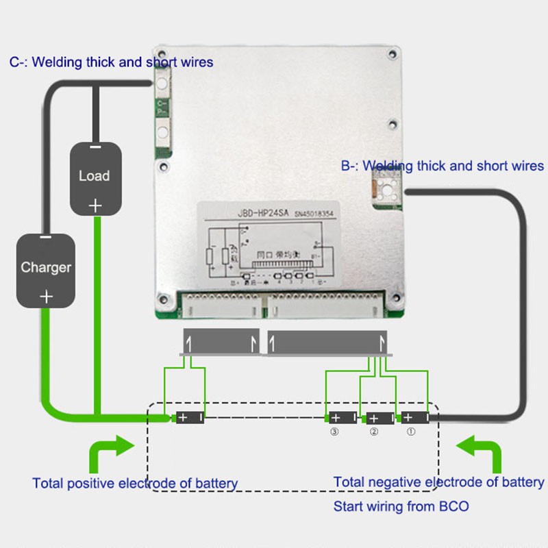 Bảng Mạch Bảo Vệ Pin Lithium 21s 72v 30a 40a