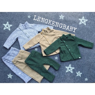Bộ Little Love nỉ len cài chéo