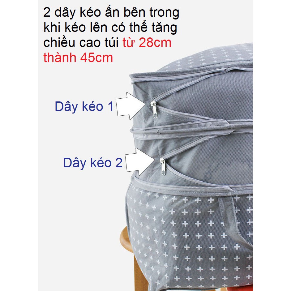 TÚI ĐỰNG CHĂN MÀN SIZE KHỔNG LỒ - 3 TẦNG