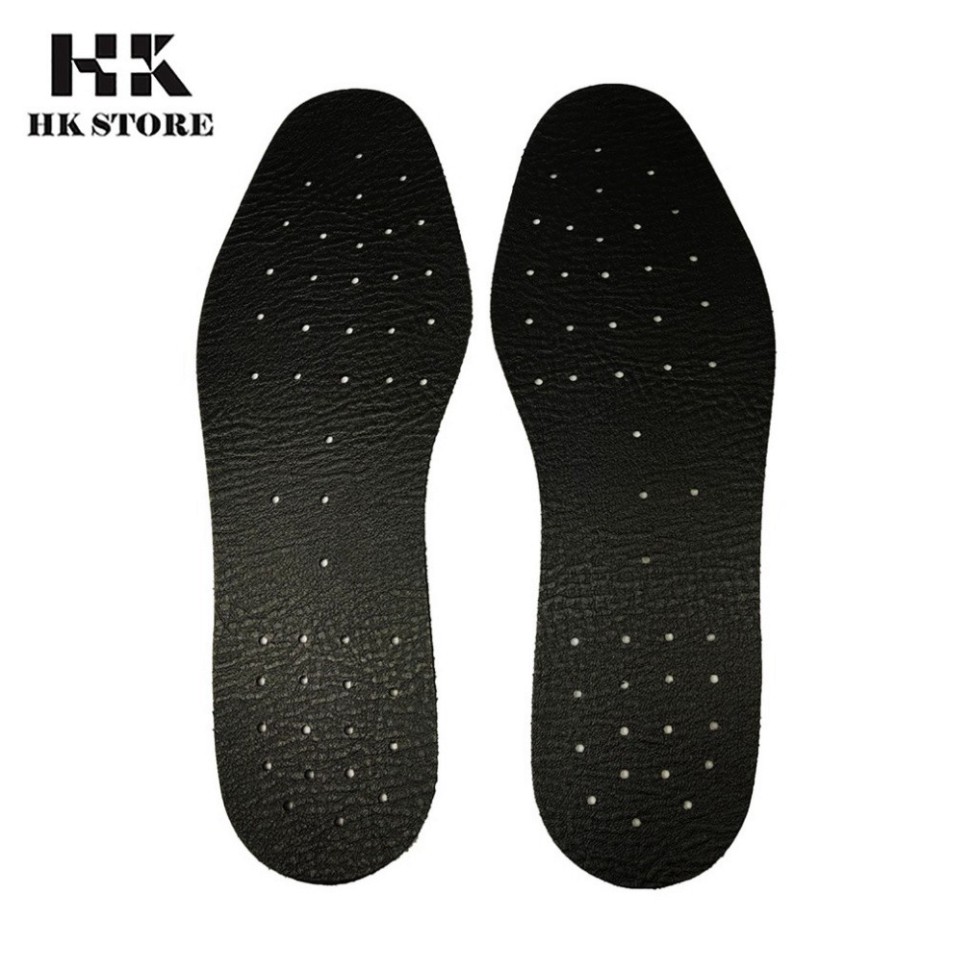 Lót da bò thật 100% 💖 HK.STORE 💖 lót da thật đục lỗ thông thoáng hồ môi chân.