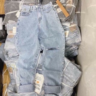 ➿baggy jeans túi nắp rách 1 line