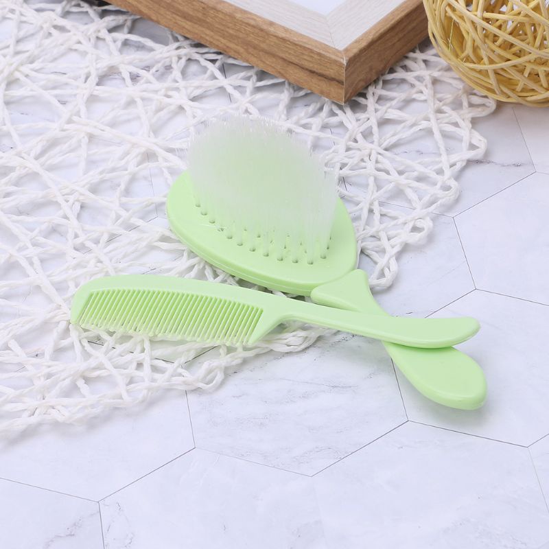 Set 2 Lược Chải Tóc Mát Xa Da Đầu An Toàn Cho Trẻ Em