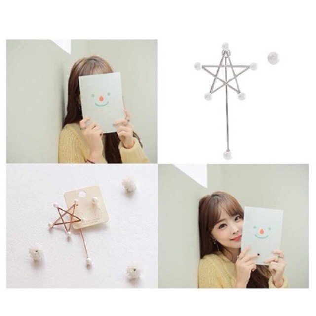 Dịu dàng đôi bông tai ngọc hợp kim không rỉ