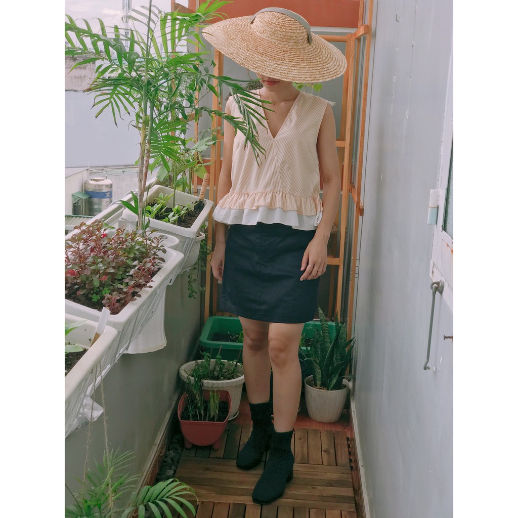 👚Áo Sát Nách Kẻ Vàng MARC