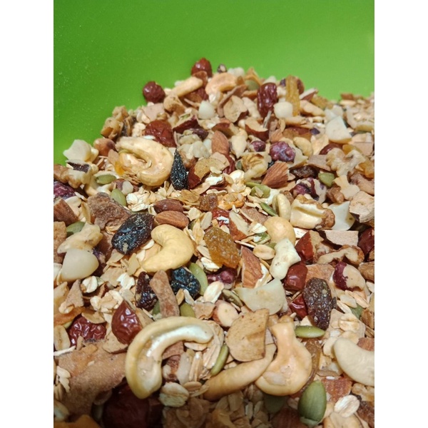 [SẴN] GRANOLA Loại Ngon 500G - Ngũ Cốc Granola Siêu Hạt &amp; Hoa Quả Sấy Dinh Dưỡng Ăn Kiêng Giảm Cân Thơm Ngon