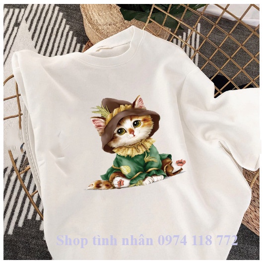 ÁO THUN NỮ MÈO CÁ TÍNH DỄ THƯƠNG NHẤT