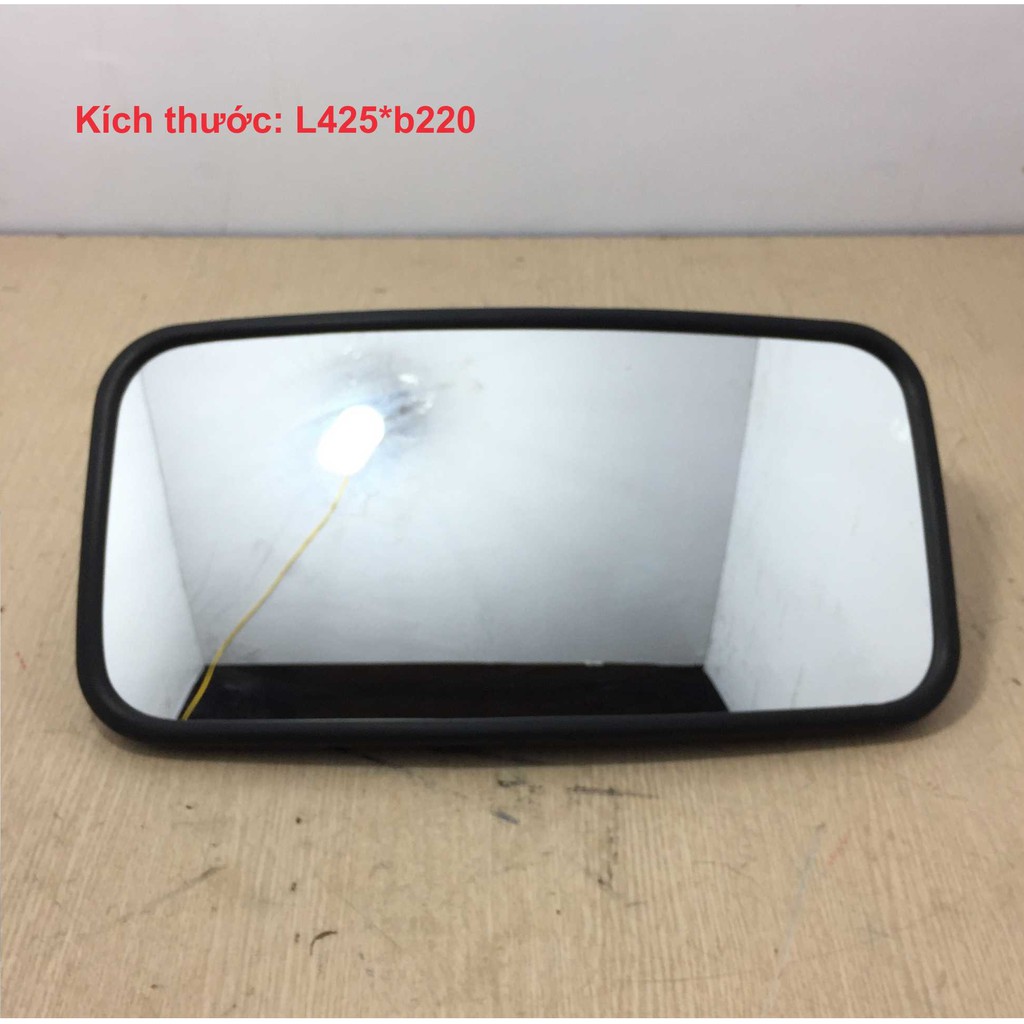 Gương chiếu hậu -SL798 lỗ xỏ ngang điều chỉnh bằng táo, hình chữ nhật L425*b220 ()