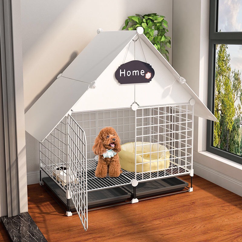 [TẶNG BÚA GỖ] COMBO CHUỒNG, NHÀ LỒNG LƯỚI THÉP CÓ MÁI CHE CHO CHÓ MÈO THÚ CƯNG ĐA NĂNG