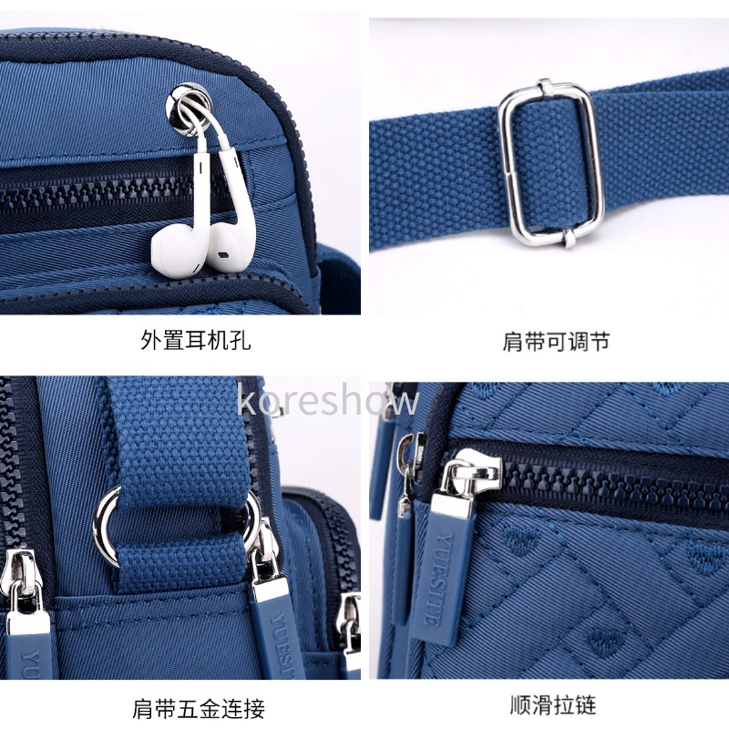 Đẹp Túi Xách Nữ Mini Túi Đeo Chéo Nylon Chống Nước Thời Trang Hàn Quốc Dành Cho Nữ