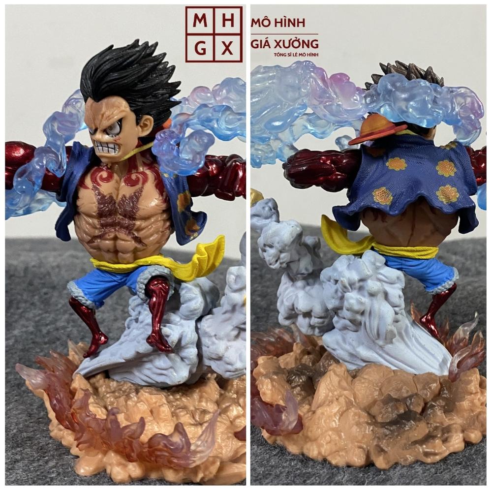 Mô hình One Piece Luffy gear 4 trạng thái chiến đấu . Cao 13cm , nặng 300gram . Figure Tượng Monkey D.Luffy Vua Hải Tặc