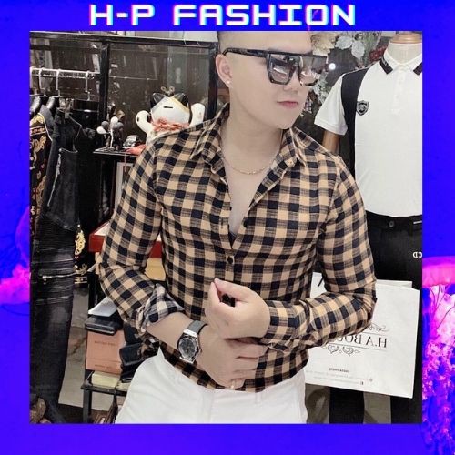 Áo Sơ Mi Nam Dài Tay 🔵 𝐅𝐑𝐄𝐄 𝐒𝐇𝐈𝐏 🔵 Sơ Mi Nam Vải Lụa Co Giãn Hàng Quảng Châu Thời Trang Hpfashion - Asmnhp012