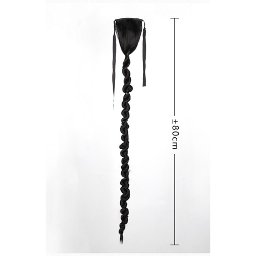 &lt;Kèm Ảnh Thật&gt; Buộc Tóc Giả Xoắn Cá Tính 80cm