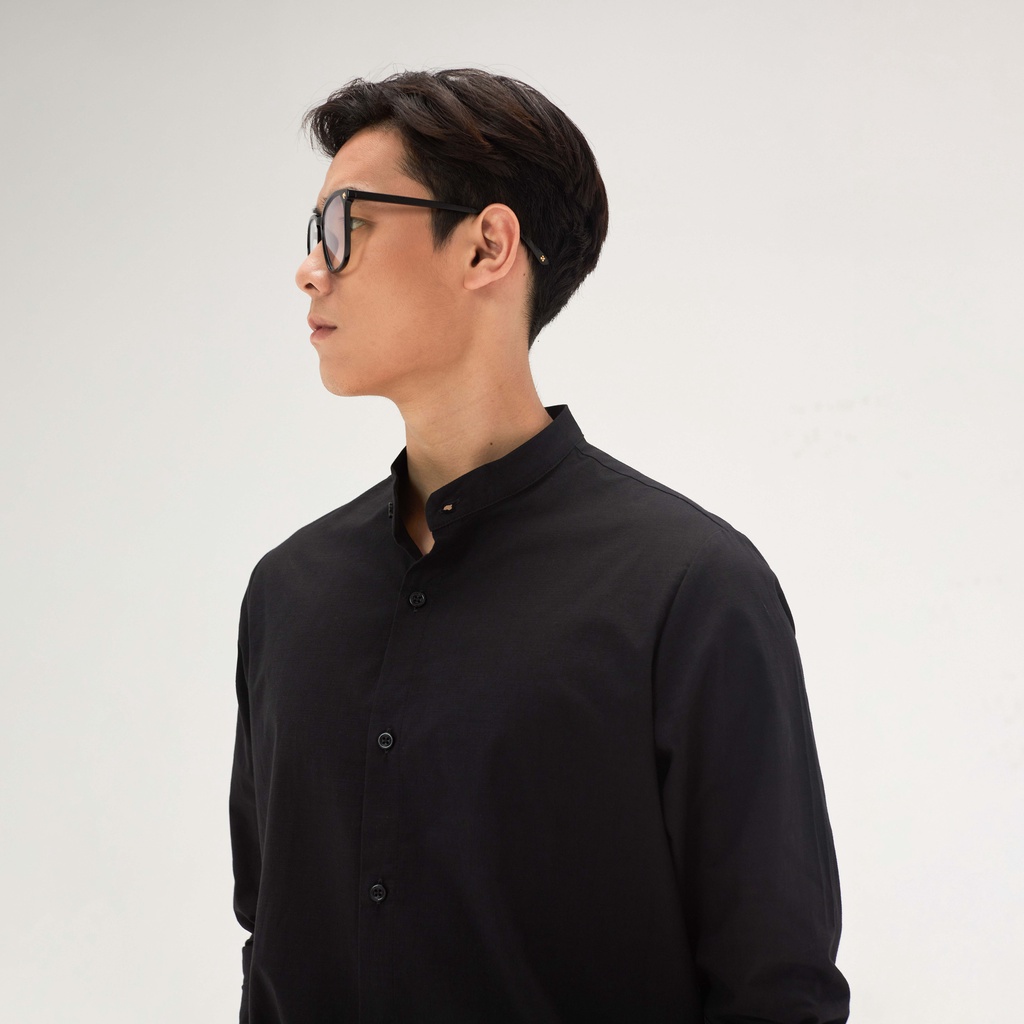 Áo sơ mi nam cổ tàu trơn LOOK LUIS SHIRT | BigBuy360 - bigbuy360.vn
