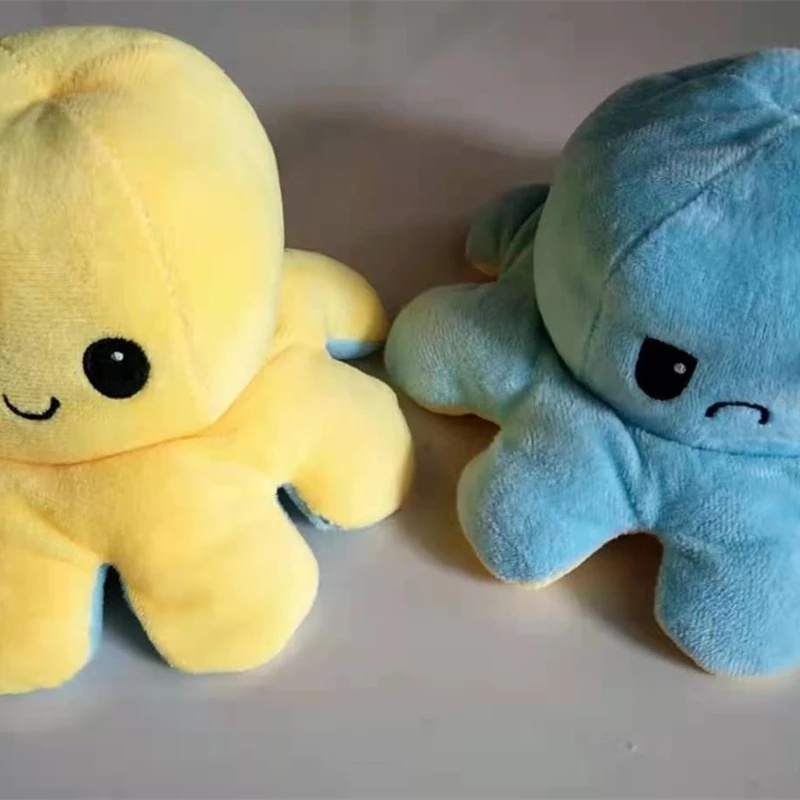 Đồ chơi nhồi bông Hình Bạch Tuộc Hai Mặt 20Cm Có Thể Lật Ngược Dùng Làm Quà Tặng Giáng Sinh Cho Bé
