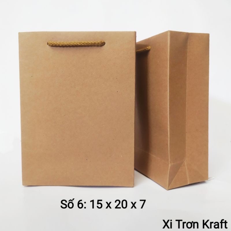 10 Túi giấy kraft dây vải chắc chắn