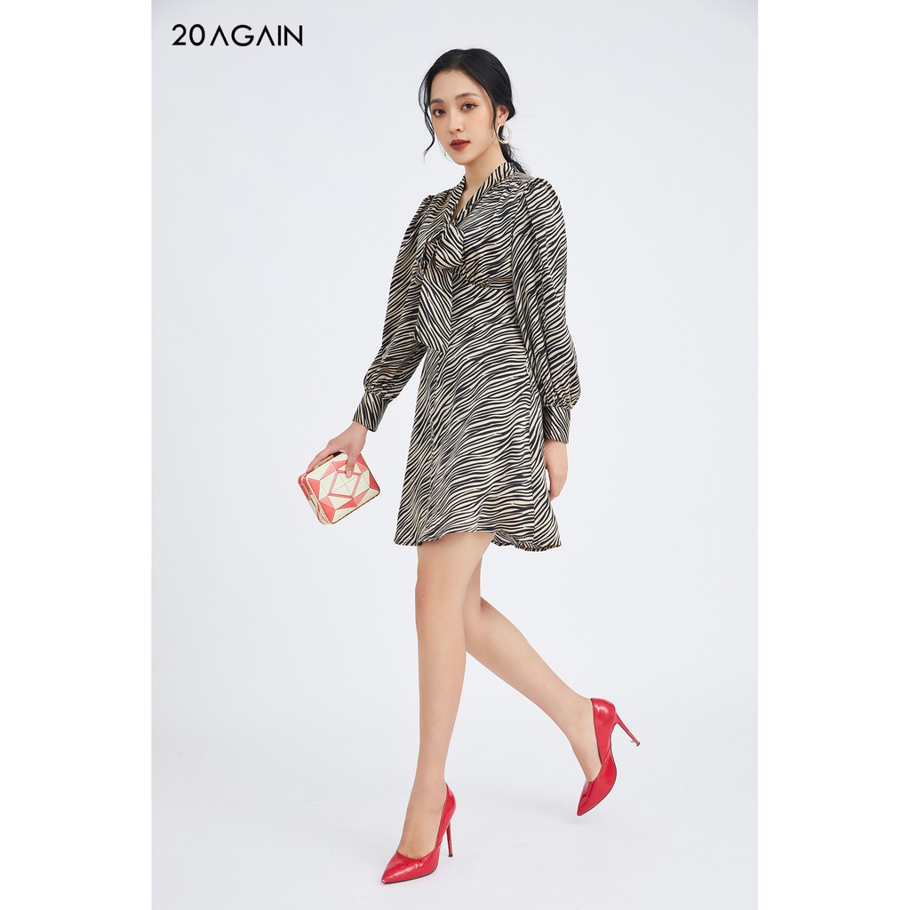 Đầm xòe dài tay cổ nơ - 20 Again - DEC0060