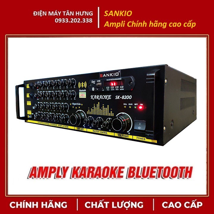 Âm ly Bluetooth 16 sò lớn SANKIO SK8200 - Ampli karaoke Music