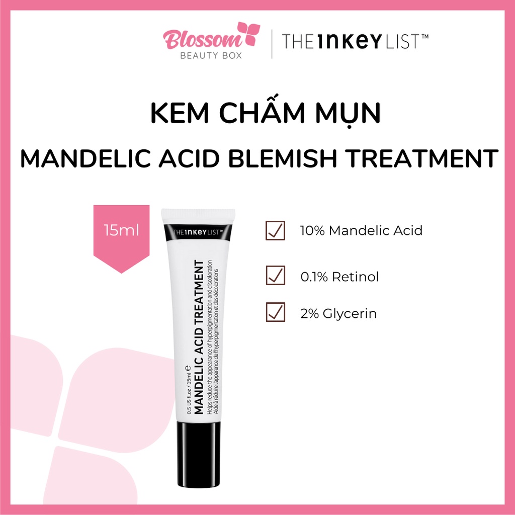 Kem chấm mụn The inkey list MANDELIC ACID acne treatment 15ml