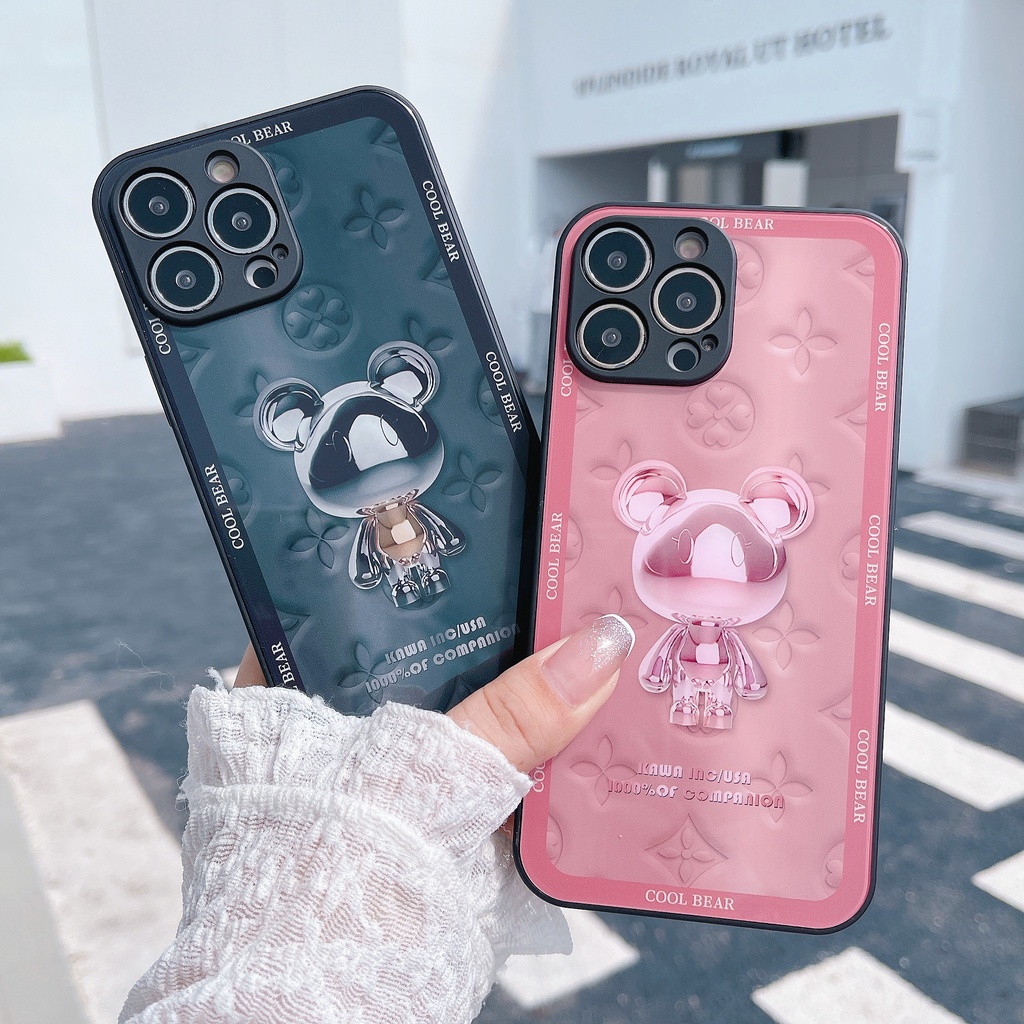 Ốp Điện Thoại Silicon Mềm Viền Kính Sang Trọng Cho iPhone 13 12 Pro Max 13Pro XS Max