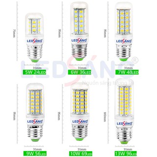 Đèn Búp LED LB8- 5W- E27 - Đèn led trụ 5w