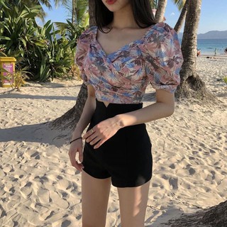 Quần short cạp cao, quần đùi cạp V-m045