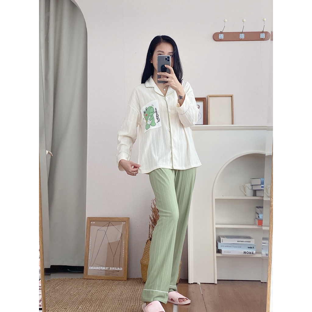 HÀNG SẴN_Bộ Ngủ Pyjama Dài Tay Thu Đông Style Hoạt Hình 2021_CÓ BIGSIZE