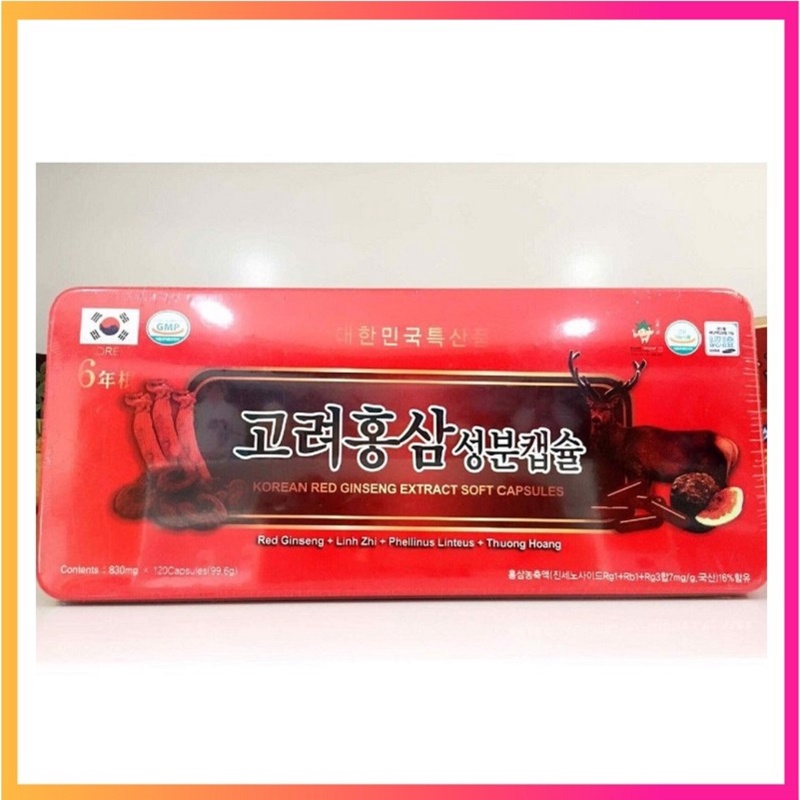 Đạm Sâm Linh Chi Nhung Hươu Kana Hàn Quốc, Hộp Đỏ 120 Viên, Giúp Bồi Bổ Và Nâng Cao Thể Chất Toàn Diện