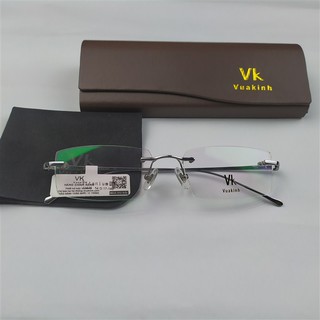 gọng kính cận trong suốt, kính cận không viền, gọng kính cận titanium, gọng kính cận nam cao cấp V248