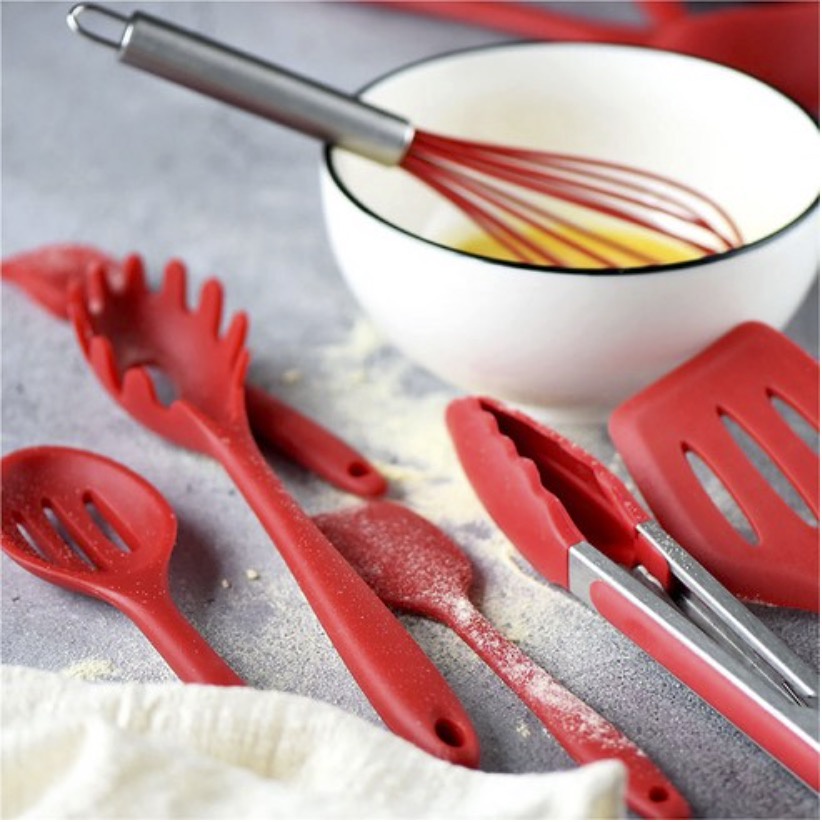 Bộ dụng cụ nhà bếp, nấu ăn làm bánh 11 món bằng silicone chịu nhiệt cao Sososim Hàn Quốc