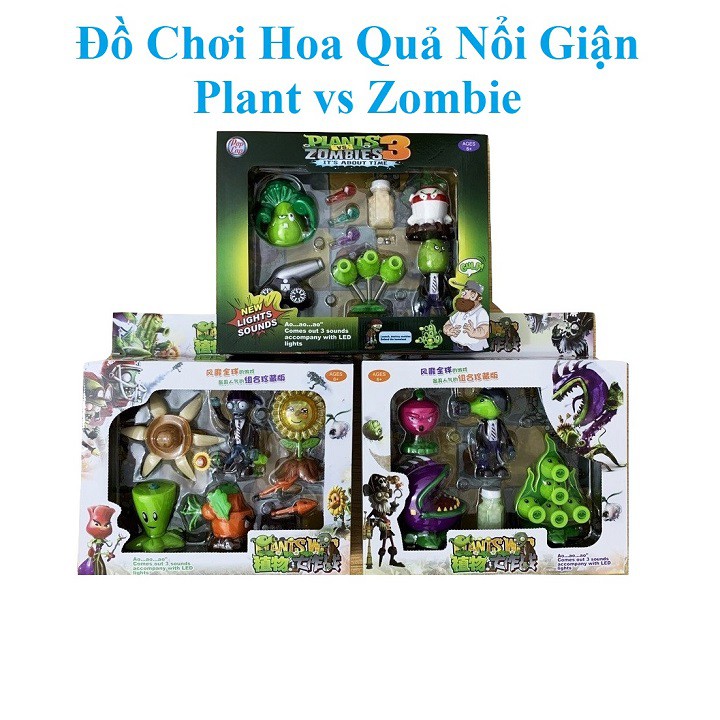 Đồ Chơi Hoa Quả Nổi Giận - Đồ Chơi Plant vs Zombie Cao Cấp, Có 3 Mẫu Lựa Chọn, Chơi Theo Đội Nhóm Vui Nhộn