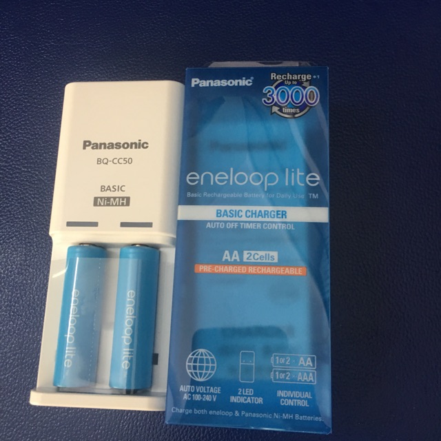 Máy sạc kèm 2 pin Panasonic Eneloop Lite BQ-CC50